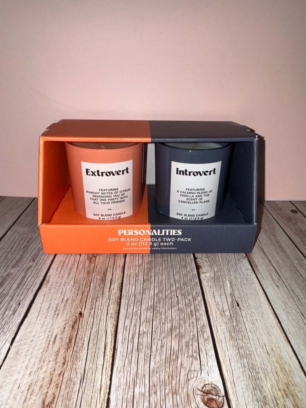 Room Essentials Personalities Soy Blend Candle 2-Pack Introvert and Extrovert - Picture 1 of 5